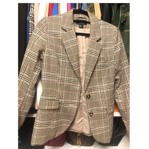 H & M plaid blazer Size 6